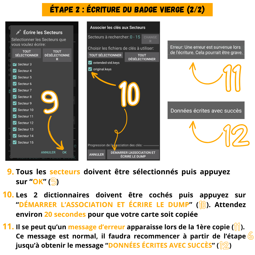 Cartes RFID Vigik Universel | Lot 2 Cartes NFC Programmables 13.56MHz | Pack Pro MCT Android CUID