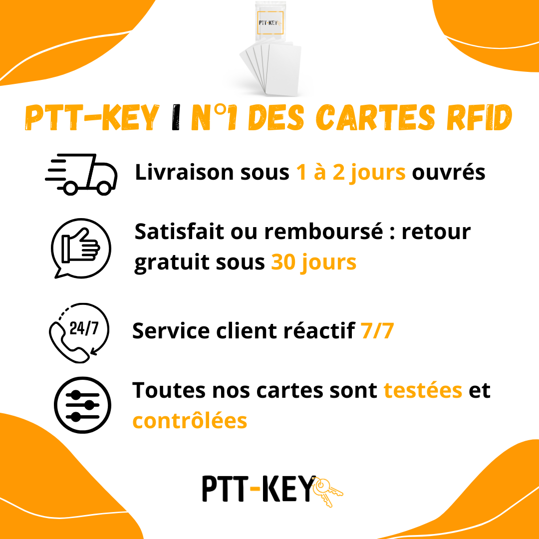 Cartes RFID Vigik Universel | Lot 10 Cartes NFC Programmables 13.56MHz | Pack Pro MCT Android CUID