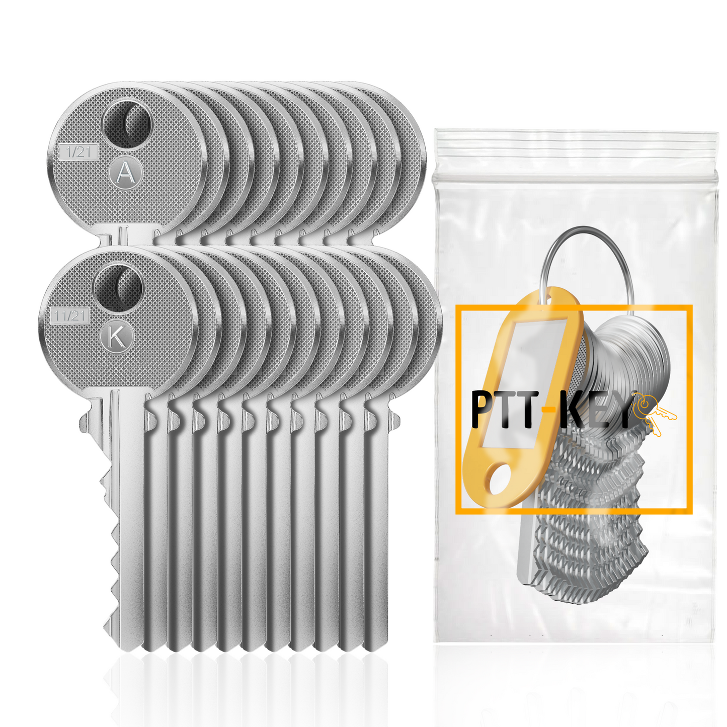 Pack Complet Trousseau 21 Pass PTT | Set Clés Universelles Boîtes aux Lettres & Halls d'Immeuble | Collection Professionnelle Certifiée