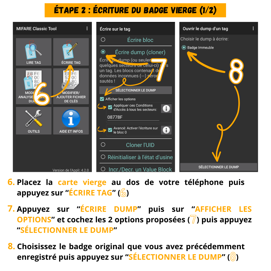 Cartes RFID Vigik Universel | Lot 10 Cartes NFC Programmables 13.56MHz | Pack Pro MCT Android CUID