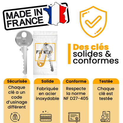 Lot 2 Pass PTT T10 | Pack Clés Universelles Boîte aux Lettres & Hall d'Immeuble | Double Pass Certifié