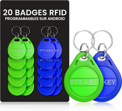 Lot de 20 badges RFID Vigik copiables 13,56 MHz – PTT-KEY
